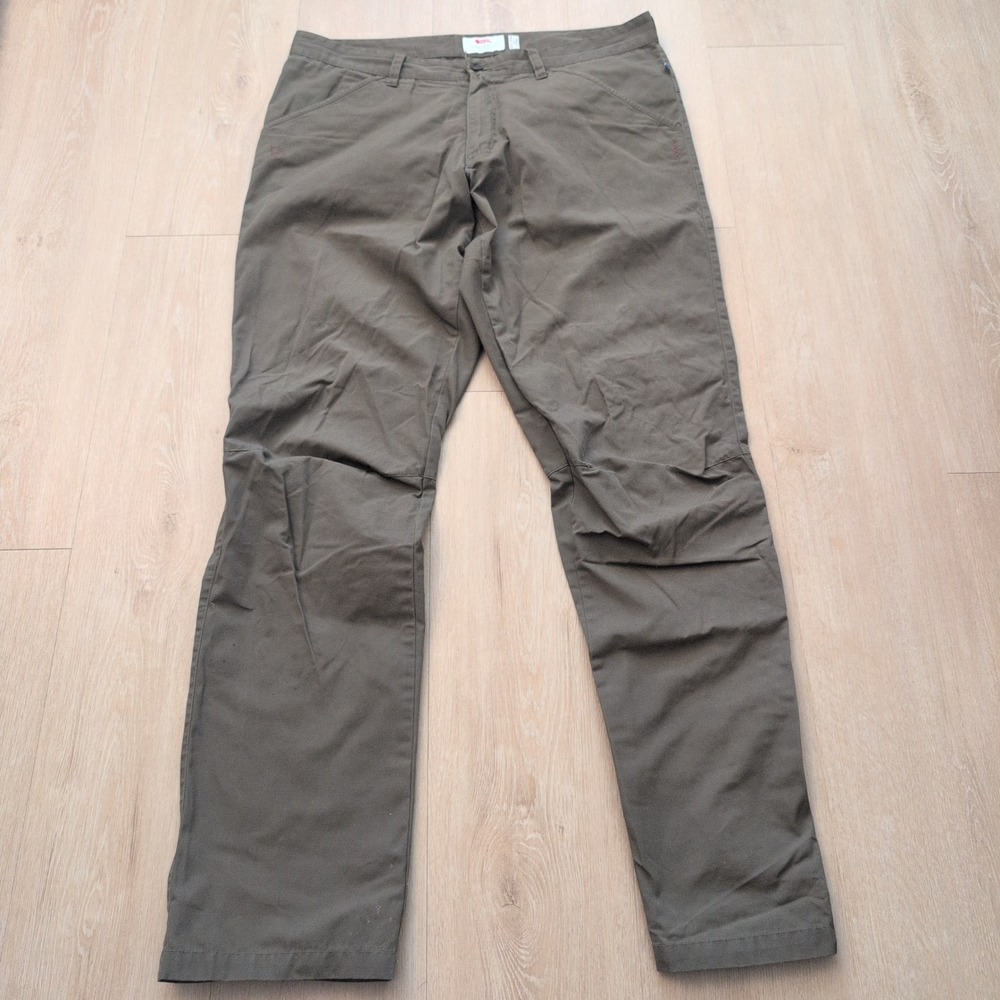 Fjallraven G-1000 Mens Outdoor Trousers Olive Green EU 52 US 36 Long